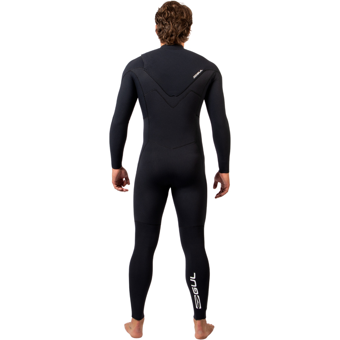 2025 Gul Mens Yulex Flexor 5/4mm Chest Zip Wetsuit FX1221-BKBK - Black